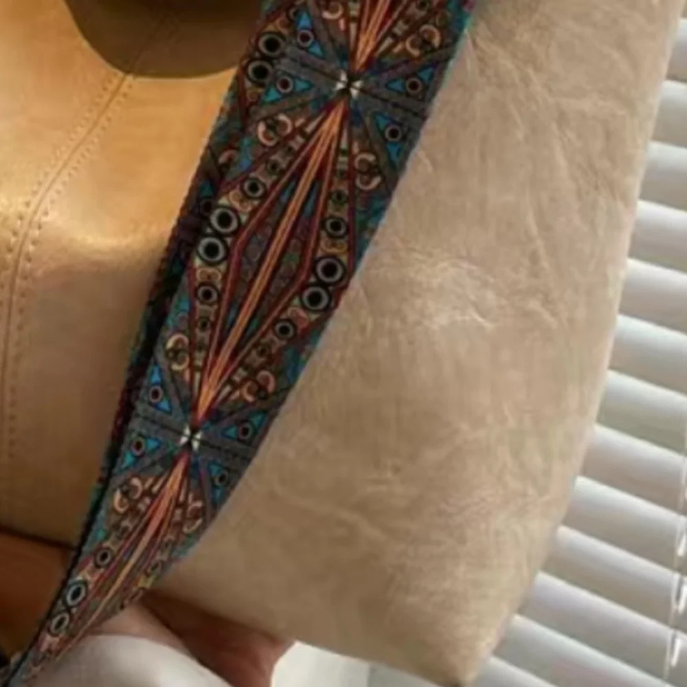 NEW-Zen Bohemian Milano Toffee Vegan Crossbody Bag- Boho Chic Decorative Strap - Picture 5 of 16